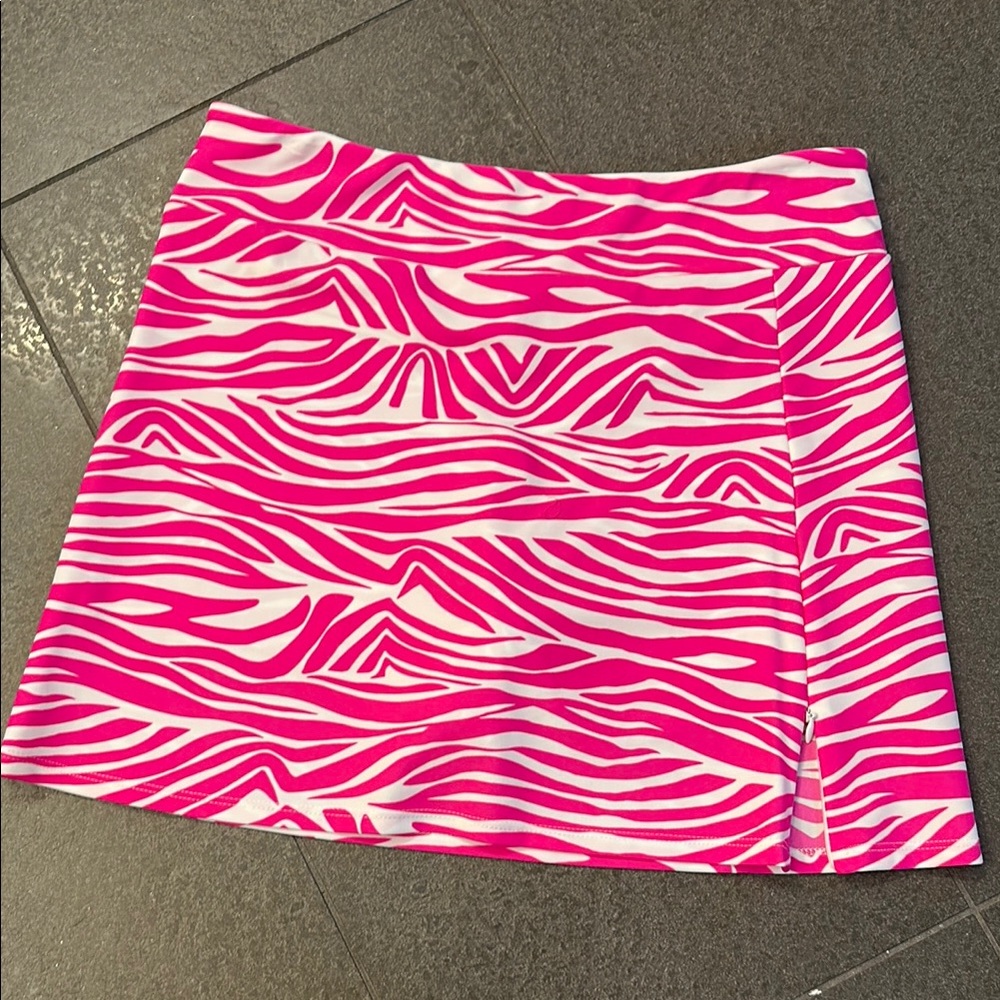 Pink Zebra Print Women's Skort
